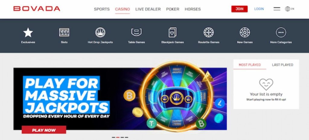 Bovada – Great Game Variety & Live Poker Tournaments